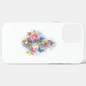 Kleber mit rosa Rosen Case-Mate iPhone Hülle (Rückseite (Horizontal))