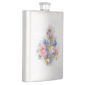 Kleber mit rosa Rosen Flachmann (Rechts)