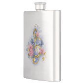 Kleber mit rosa Rosen Flachmann (Links)