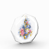 Kleber mit rosa Rosen Fotoblock (Links)