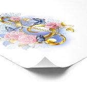 Kleber mit rosa Rosen Fotodruck (Ecke)