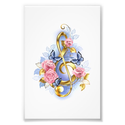Kleber mit rosa Rosen Fotodruck (Vorne)