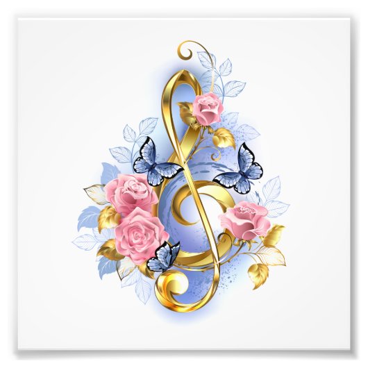 Kleber mit rosa Rosen Fotodruck (Vorne)