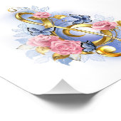 Kleber mit rosa Rosen Fotodruck (Ecke)