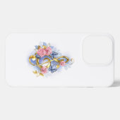 Kleber mit rosa Rosen iPhone Hülle (Rückseite (Horizontal))