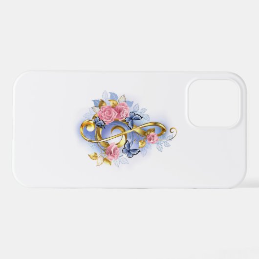 Kleber mit rosa Rosen iPhone Hülle (Rückseite (Horizontal))