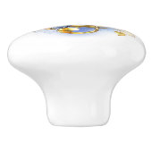 Kleber mit rosa Rosen Keramikknauf (Seitenansicht)