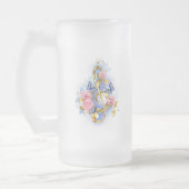 Kleber mit rosa Rosen Mattglas Bierglas (Links)