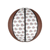 Kleber mit rosa Rosen Mini Basketball (Vertikal)