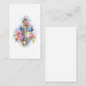 Kleber mit rosa Rosen Mitteilungskarte (Vorne/Hinten)