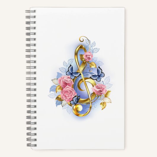 Kleber mit rosa Rosen Notizblock (Vorderseite)
