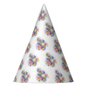 Kleber mit rosa Rosen Partyhütchen (Links)