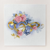 Kleber mit rosa Rosen Puzzle (Horizontal)