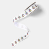 Kleber mit rosa Rosen Satinband (Rückseite)