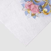 Kleber mit rosa Rosen Seidenpapier (Ausschnitt)
