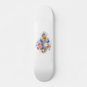 Kleber mit rosa Rosen Skateboard