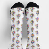 Kleber mit rosa Rosen Socken (Oben)