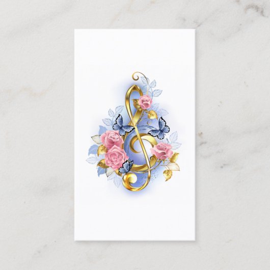 Kleber mit rosa Rosen Telefonnummerkarte (Vorderseite)