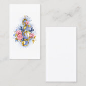 Kleber mit rosa Rosen Terminkarte (Vorne/Hinten)