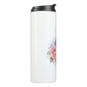 Kleber mit rosa Rosen Thermosbecher (Nach links gedreht)
