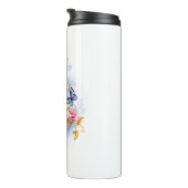 Kleber mit rosa Rosen Thermosbecher (Nach rechts gedreht)
