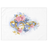 Kleber mit rosa Rosen Tischdecke (Vorderseite (Horizontal))