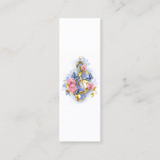 Kleber mit rosa Rosen Treuekarte (Vorderseite)