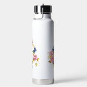 Kleber mit rosa Rosen Trinkflasche (rechts)