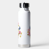 Kleber mit rosa Rosen Trinkflasche (Links)
