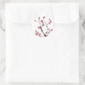 Kleber von Plum Blossom Runder Aufkleber (Tasche)
