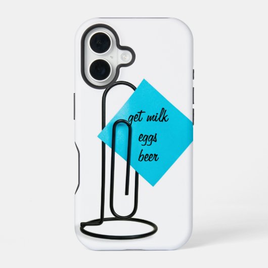 Klebezettel iPhone 16 Hülle (Rückseite)