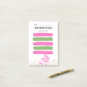 Klebezettel PRIORITÄT Kontrollkästchen Pink Lily Post-it Klebezettel (Auf Schreibtisch)
