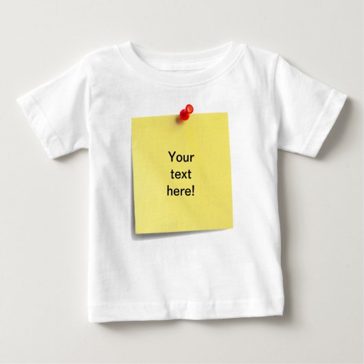 Klebrige Anmerkungs-Baby-T - Shirt-Schablone - Ihr Baby T-shirt (Vorderseite)