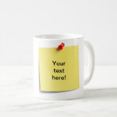 Klebrige Anmerkungs-Tassen-Schablone - addieren Kaffeetasse (VorderseiteRechts)