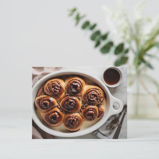 klebrige Brötchen Postkarte (Stehend Vorderseite)