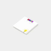 klebrige Notizen zur Glühbirne (angewinkelt)