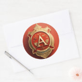 klebrige Situation Runder Aufkleber (Umschlag)