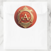 klebrige Situation Runder Aufkleber (Tasche)