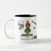 klebrige Situationen Zweifarbige Tasse (Links)