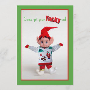 Klebrige Weihnachtsstrickjacke-Party Einladung