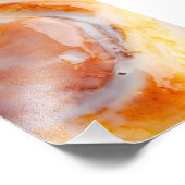 Klebrige Zimtschnecke mit Zuckerguss - Dessert Fot Fotodruck (Ecke)