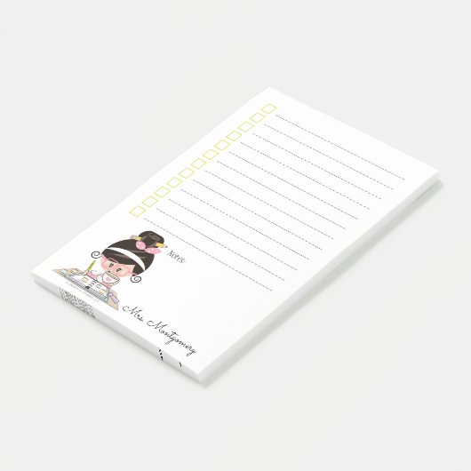 Klebriger Anmerkungs-Unterrichtsplan-Lehrer-Asiat Post-it Klebezettel (angewinkelt)