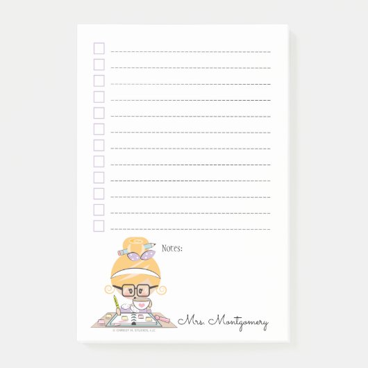 Klebriger Post-it Klebezettel (Vorderseite)