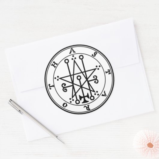 Klebstoff Astaroth Goétia Runder Aufkleber (Umschlag)