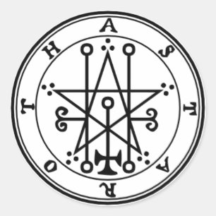 Klebstoff Astaroth Goétia Runder Aufkleber