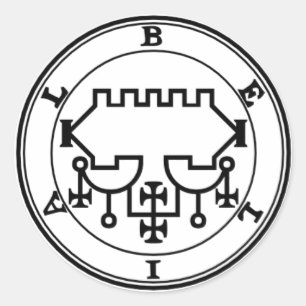 Klebstoff Belial Goétia Runder Aufkleber