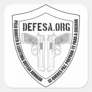 Klebstoff DEFESA.ORG Bald Quadratischer Aufkleber