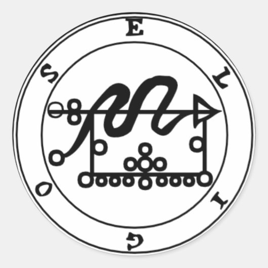 Klebstoff Eligos Goétia Runder Aufkleber (Vorderseite)