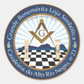 Klebstoff Freemason CARN Runder Aufkleber (Vorderseite)