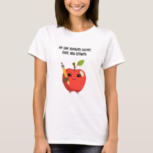 Klebstoff Glitter Wachstum Klassenzimmer Spaß Assi T-Shirt